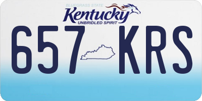 KY license plate 657KRS