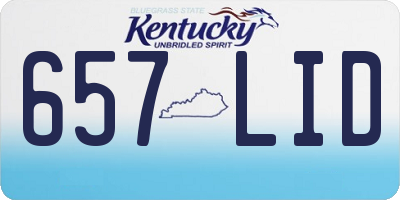 KY license plate 657LID