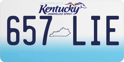 KY license plate 657LIE
