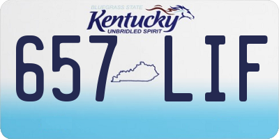 KY license plate 657LIF