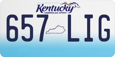 KY license plate 657LIG