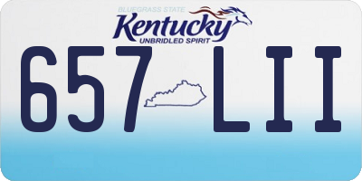 KY license plate 657LII