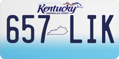 KY license plate 657LIK