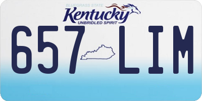 KY license plate 657LIM