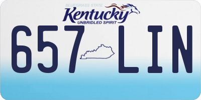 KY license plate 657LIN