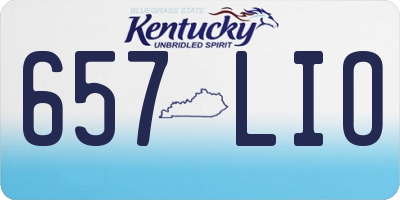 KY license plate 657LIO