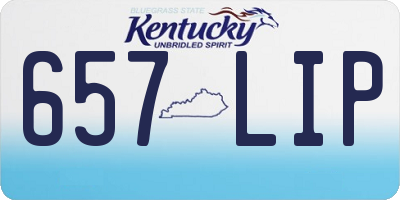 KY license plate 657LIP