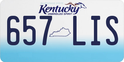 KY license plate 657LIS