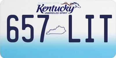 KY license plate 657LIT