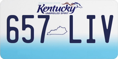 KY license plate 657LIV