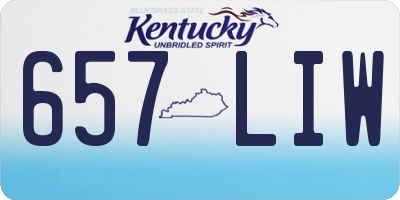 KY license plate 657LIW