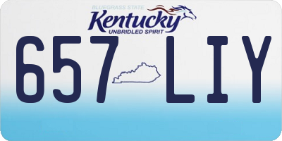 KY license plate 657LIY