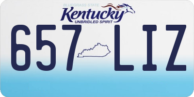 KY license plate 657LIZ