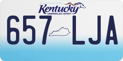 KY license plate 657LJA