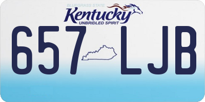KY license plate 657LJB