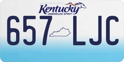 KY license plate 657LJC