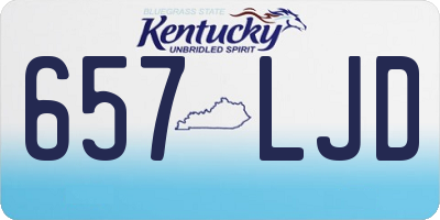 KY license plate 657LJD