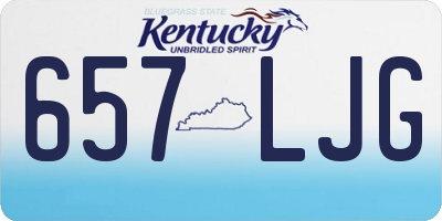 KY license plate 657LJG