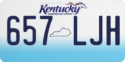 KY license plate 657LJH
