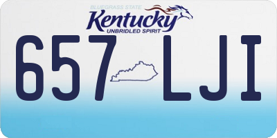 KY license plate 657LJI