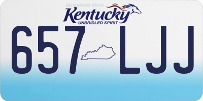 KY license plate 657LJJ