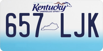 KY license plate 657LJK