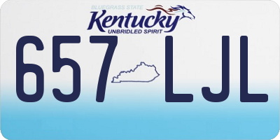 KY license plate 657LJL