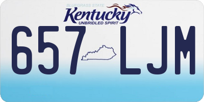 KY license plate 657LJM