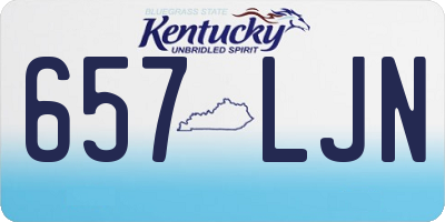 KY license plate 657LJN