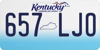 KY license plate 657LJO