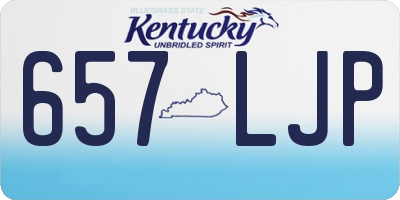 KY license plate 657LJP