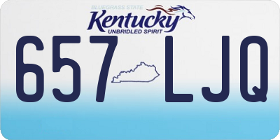 KY license plate 657LJQ