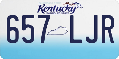 KY license plate 657LJR