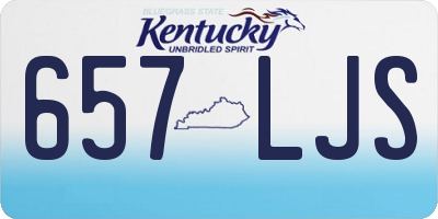 KY license plate 657LJS
