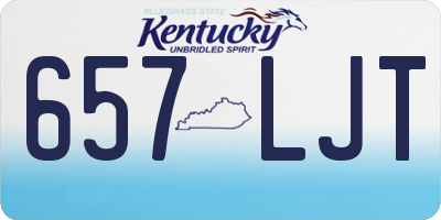 KY license plate 657LJT