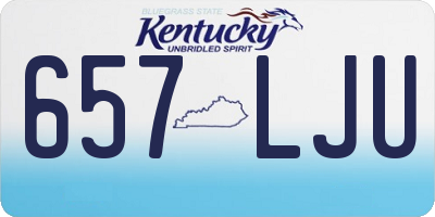 KY license plate 657LJU