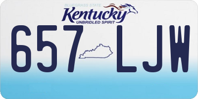 KY license plate 657LJW