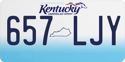 KY license plate 657LJY