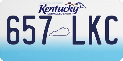 KY license plate 657LKC