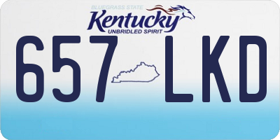 KY license plate 657LKD