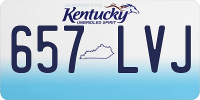KY license plate 657LVJ