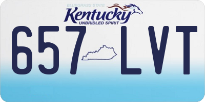 KY license plate 657LVT