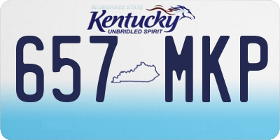 KY license plate 657MKP