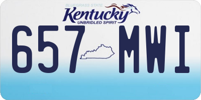 KY license plate 657MWI