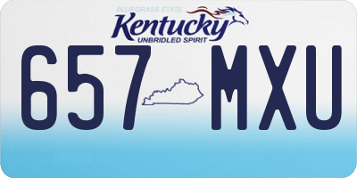 KY license plate 657MXU