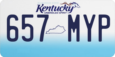 KY license plate 657MYP