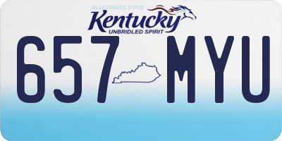 KY license plate 657MYU