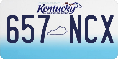 KY license plate 657NCX