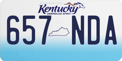 KY license plate 657NDA