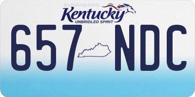 KY license plate 657NDC